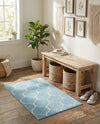Trellis Mosaic Collection Area Rug -  Pergolatown (Light Blue) Rectangle Light Blue  lifestyle 9