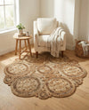 Woven Seaside Jute Collection Area Rug - Whittaker Round Natural  lifestyle 66