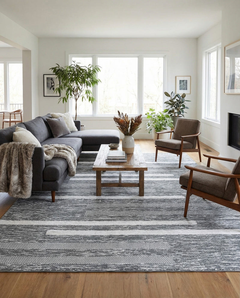 Cathedral Elegance Collection Area Rug - Chapel Rectangle Gray  lifestyle 24