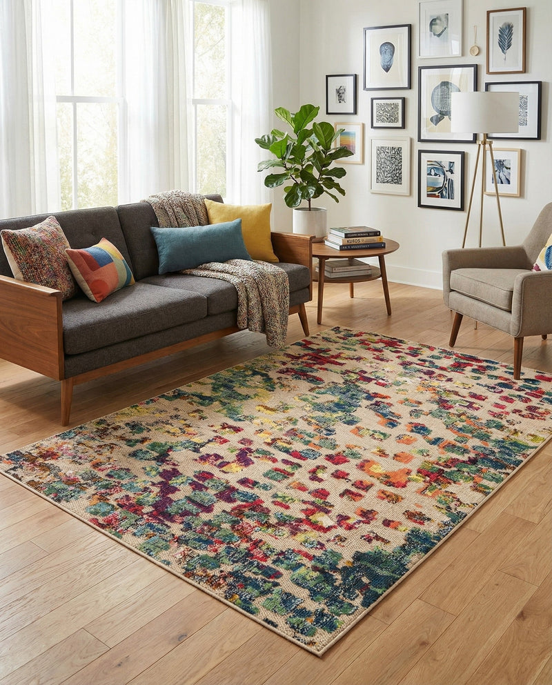 Outdoor Marrakesh Collection Area Rug -  Oujda Rectangle Multi  lifestyle 22