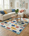 Caribbean Terrace Collection Area Rug -  StLucia Rectangle White  lifestyle 15