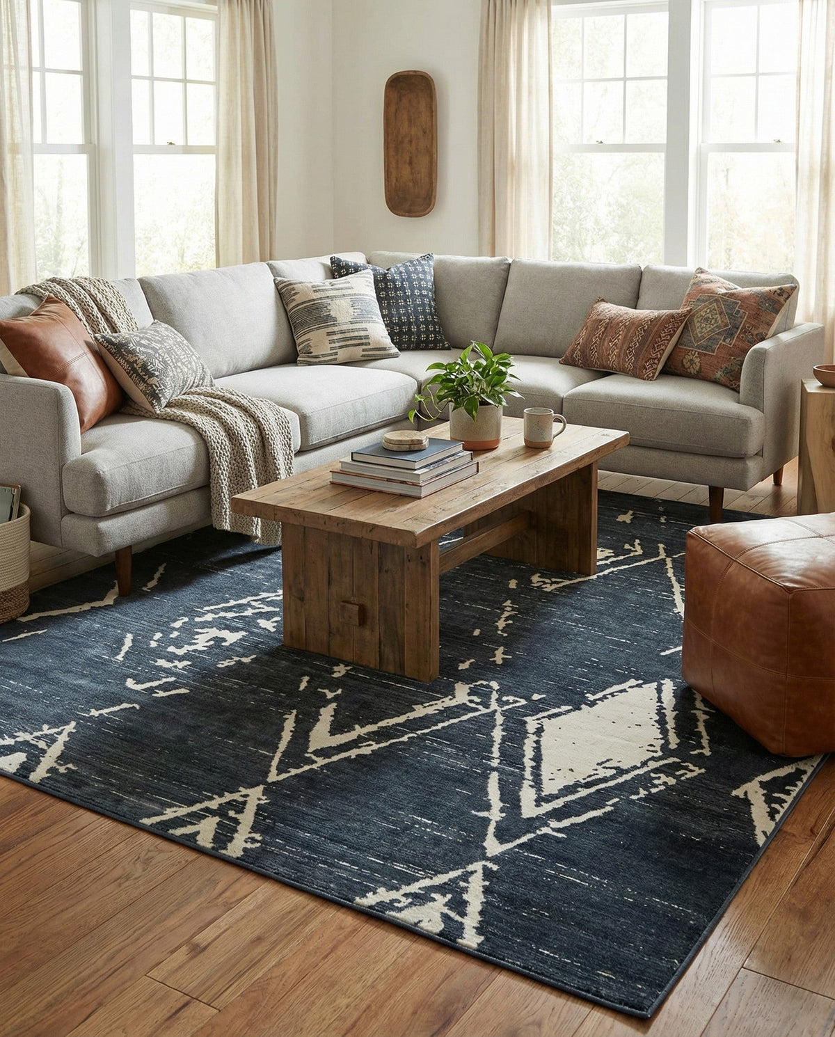 Metro Heights Collection Area Rug -  Madison Square Navy Blue  lifestyle 136