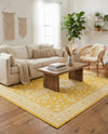Tribal Terrace Treasures Collection Area Rug -  Incan Isle (Yellow) Rectangle Yellow  lifestyle 7