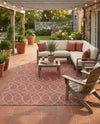 Savannah Pergola Collection Area Rug -  Pavilion (Rust Red) Rectangle Rust Red  lifestyle 8