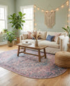 Zahara Oasis Collection Area Rug -  Agadir Oval Antique Rust Red  lifestyle 74