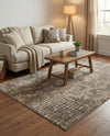 Chromatic Oasis Collection Area Rug -  Tropic Rectangle Gray  lifestyle 35