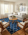 Trellis Mosaic Collection Area Rug -  Pergolatown (Navy Blue) Rectangle Navy Blue  lifestyle 4