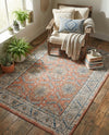 Mykonos Manor Collection Area Rug -  Paros Rectangle Salmon Pink  lifestyle 33