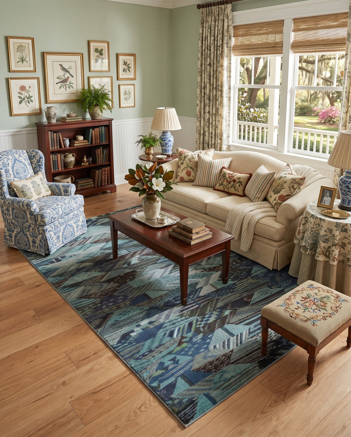 Sedona Vista Collection Area Rug -  Yucca Rectangle Blue  lifestyle 25