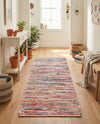 Thar Cotton Collection Area Rug - Alleppey Runner Multi White  lifestyle 75