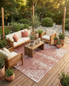 Desert Nomad Terrace Collection Area Rug - Sahara (Rust Red) Rectangle Rust Red  lifestyle 9
