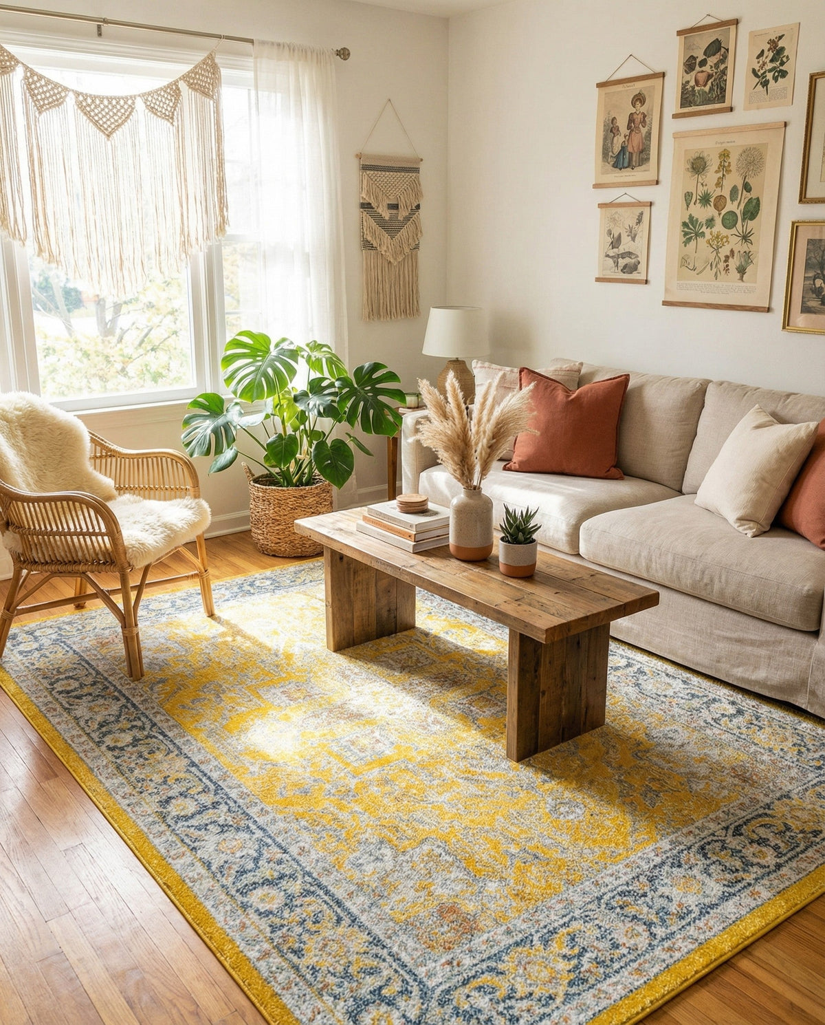 Caribbean Breeze Collection Area Rug -  Andros Rectangle Yellow  lifestyle 25