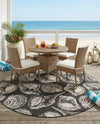 Seaside Haven Rugs Collection Area Rug -  Lighthouse (Black and White) Round Black and White  lifestyle 43