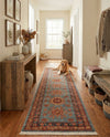 Persian Elegance Collection Area Rug -  Bushehr Runner Light Blue  lifestyle 55