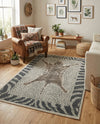 Savannah Sojourn Collection Area Rug -  Masai Rectangle Gray and Ivory  lifestyle 3