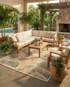 Coastal Terrace Collection Area Rug -  Driftwood Rectangle Ivory  lifestyle 30