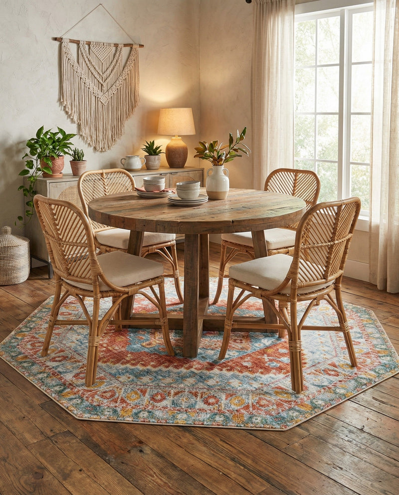 Arcadia Rugs Collection Area Rug -  Xanadu Octagon Salmon  lifestyle 76