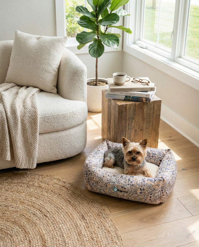 Luxury Pet Lounge Collection Pet Bed -  Oasis Rectangle Multi  lifestyle 2