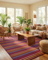 Seaside Stripes Collection Area Rug - Azul Rectangle Multi  lifestyle 26