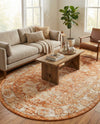 Savannah Soiree Collection Area Rug -  Everglade (Rust Red) Oval Rust Red  lifestyle 53