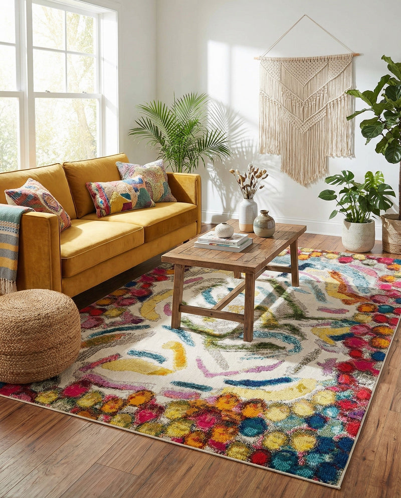 Colorburst Oasis Collection Area Rug -  Calypso Rectangle Multi  lifestyle 18