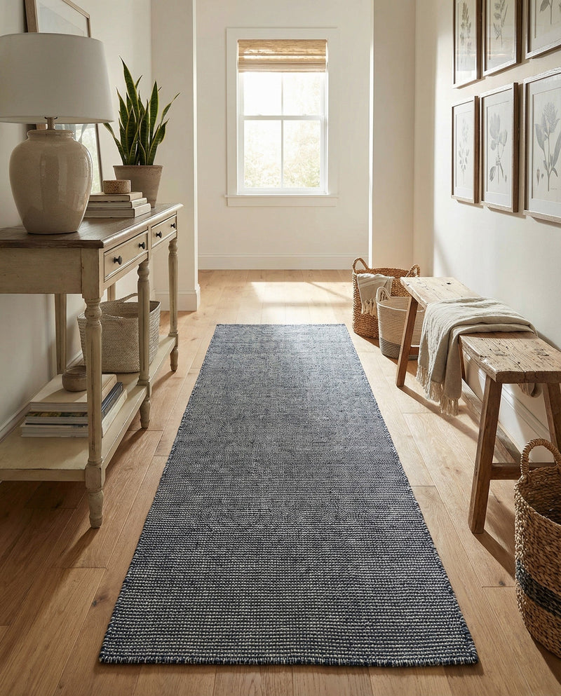 Jill Zarin Sedona Oasis Outdoor Collection Area Rug - Coconino (Navy Sky) Runner Navy Sky  lifestyle 47