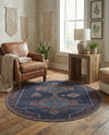 Rovaniemi Collection Area Rug - Lapland Round Charcoal and Gray  lifestyle 66