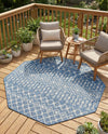 Savannah Pergola Collection Area Rug -  Pergola (Blue) Octagon Blue  lifestyle 46