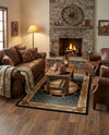 Frontier Trails Collection Area Rug - Redwood Rectangle Blue  lifestyle 16