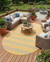 Urban Oasis Rugs Collection Area Rug -  District (Yellow and Aqua) Oval Yellow and Aqua  lifestyle 46
