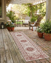 Patio Heritage Collection Area Rug -  Lafayette (Rust Red) Runner Rust Red  lifestyle 63