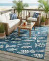 Seaside Haven Rugs Collection Area Rug -  Oceanview Rectangle Blue  lifestyle 15