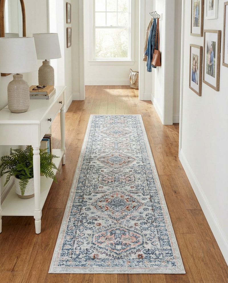 Aegean Elegance Washables Collection Area Rug -  Patmos Runner Ivory  lifestyle 75
