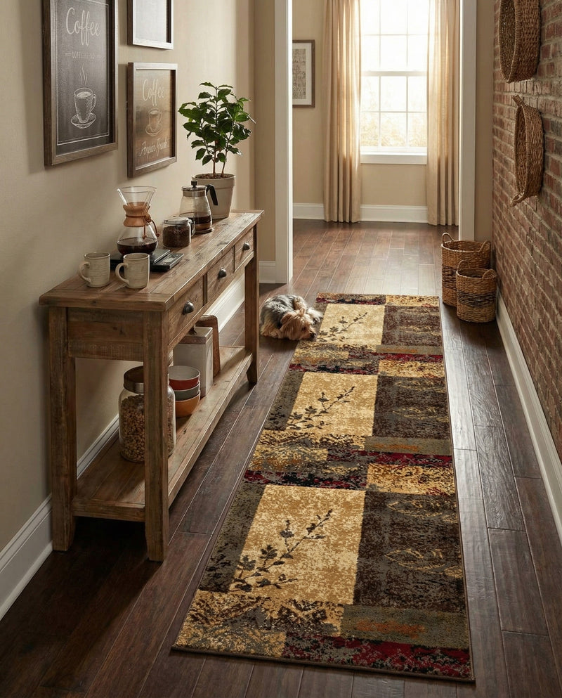 Bistro Lounge Collection Area Rug -  Lungo Runner Beige  lifestyle 64