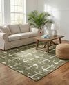 Seaside Haven Rugs Collection Area Rug - Sapphire (Green) Rectangle Green  lifestyle 5
