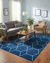 Trellis Mosaic Collection Area Rug - Arborville (Navy Blue) Rectangle Navy Blue  lifestyle 8