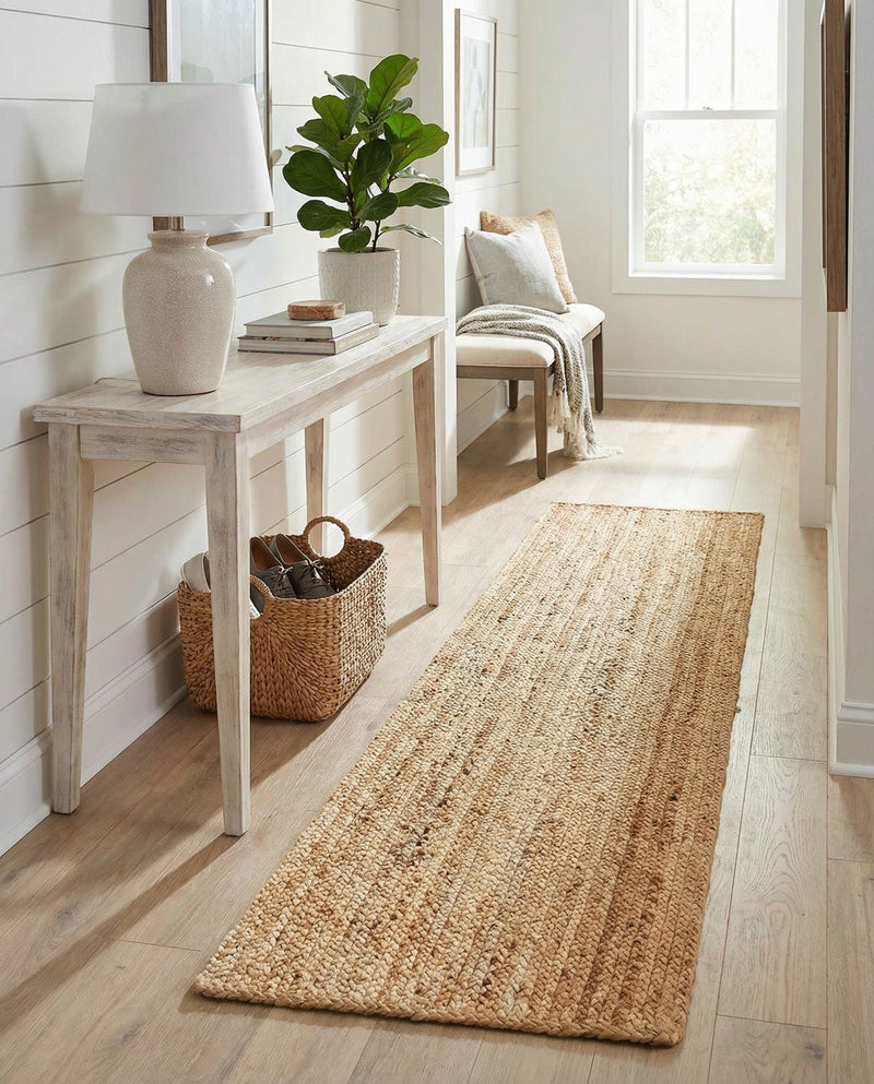 Woven Seaside Elegance Collection Area Rug - Coastline Runner Natural  lifestyle 42