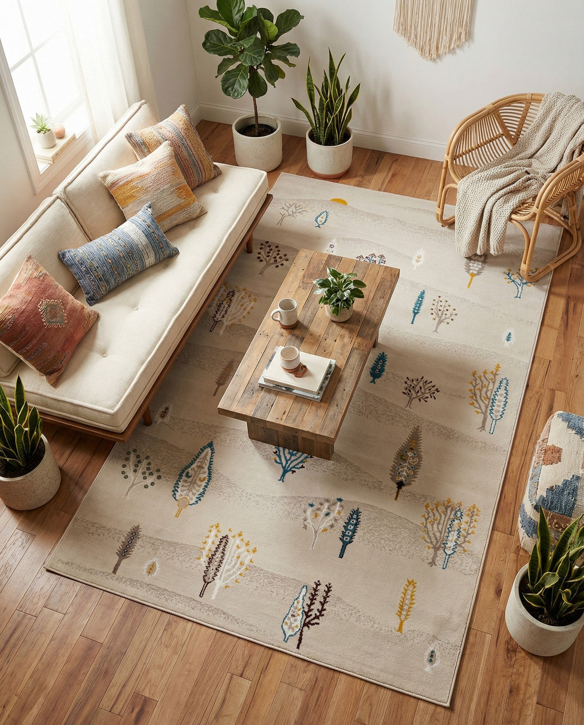 Coastal Haven Collection Area Rug -  Surfside Rectangle Ivory  lifestyle 6