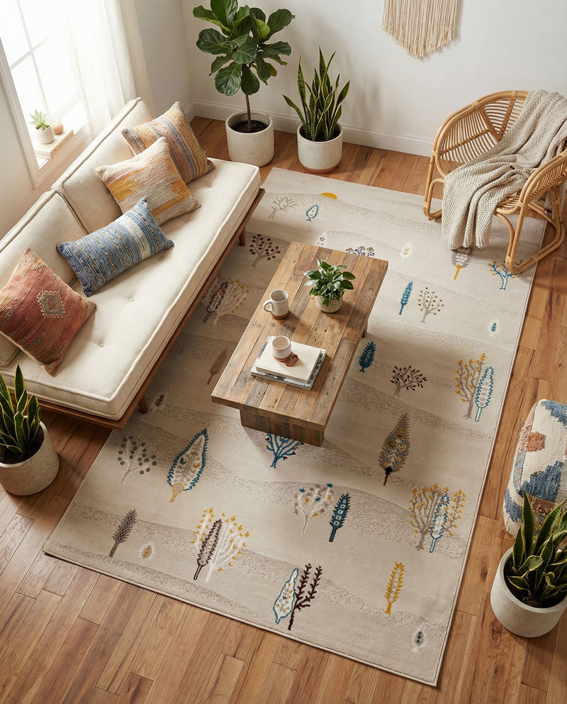 Coastal Haven Collection Area Rug -  Surfside Rectangle Ivory  lifestyle 6