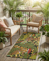 Seaside Blooms Collection Area Rug -  Sorrento Runner Green  lifestyle 47