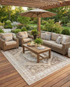 Patio Heritage Collection Area Rug -  Augusta (Natural) Rectangle Natural  lifestyle 5