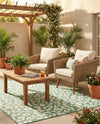 Savannah Escape Collection Area Rug -  Amazon (Green Blue) Rectangle Green Blue  lifestyle 12