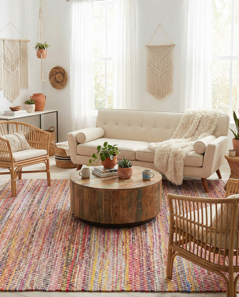 Zigzag Marina Collection Area Rug - HarborStripes Rectangle Multi  lifestyle 38