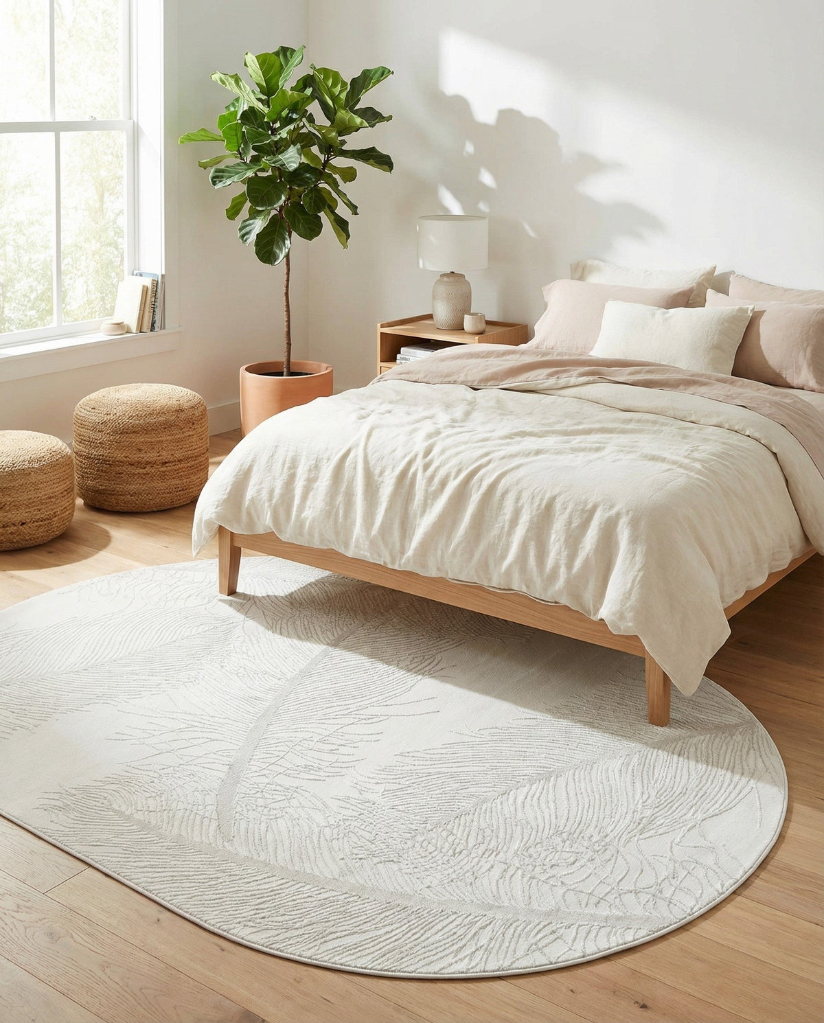 Bloomsbury Elegance Collection Area Rug -  Westminster Oval Ivory  lifestyle 83
