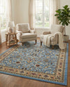 Isfahan Elegance Collection Area Rug - Naghsh-e Jahan (Light Blue) Rectangle Light Blue  lifestyle 14