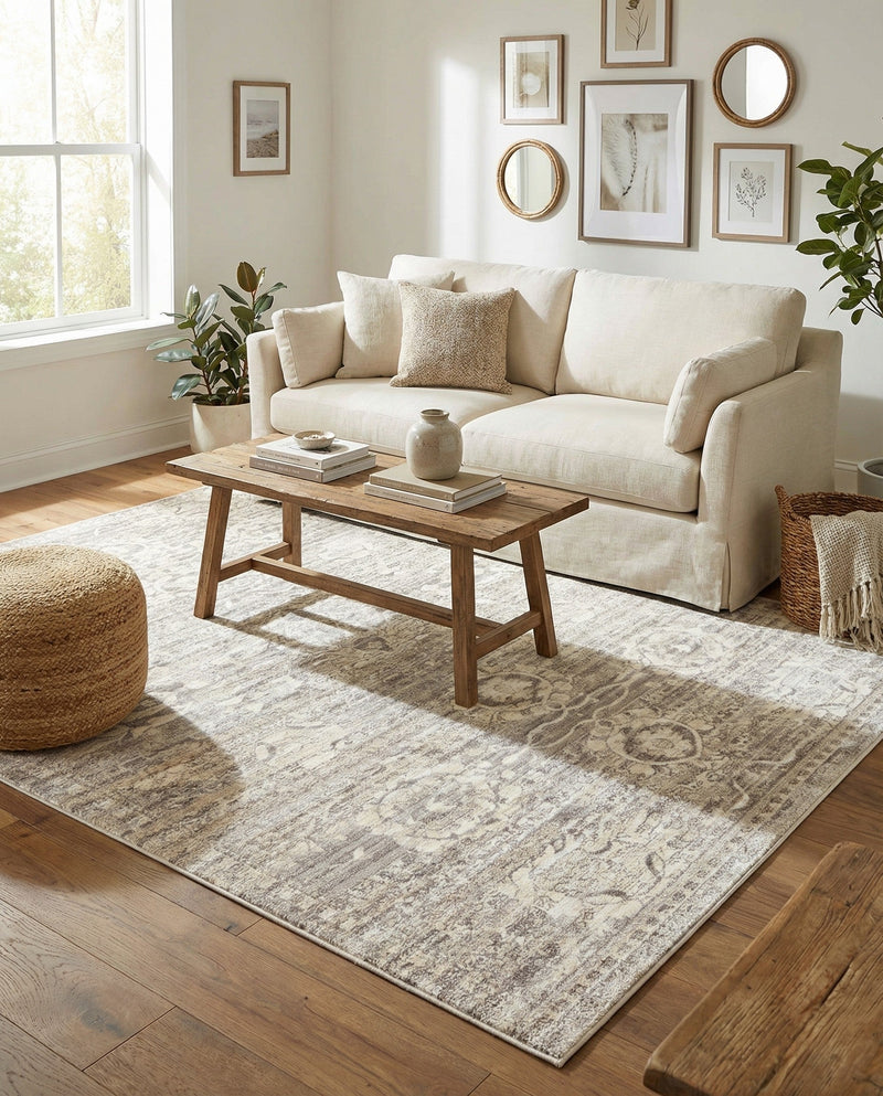 Seville Stripes Collection Area Rug -  Cordoba (Gray) Rectangle Gray  lifestyle 18