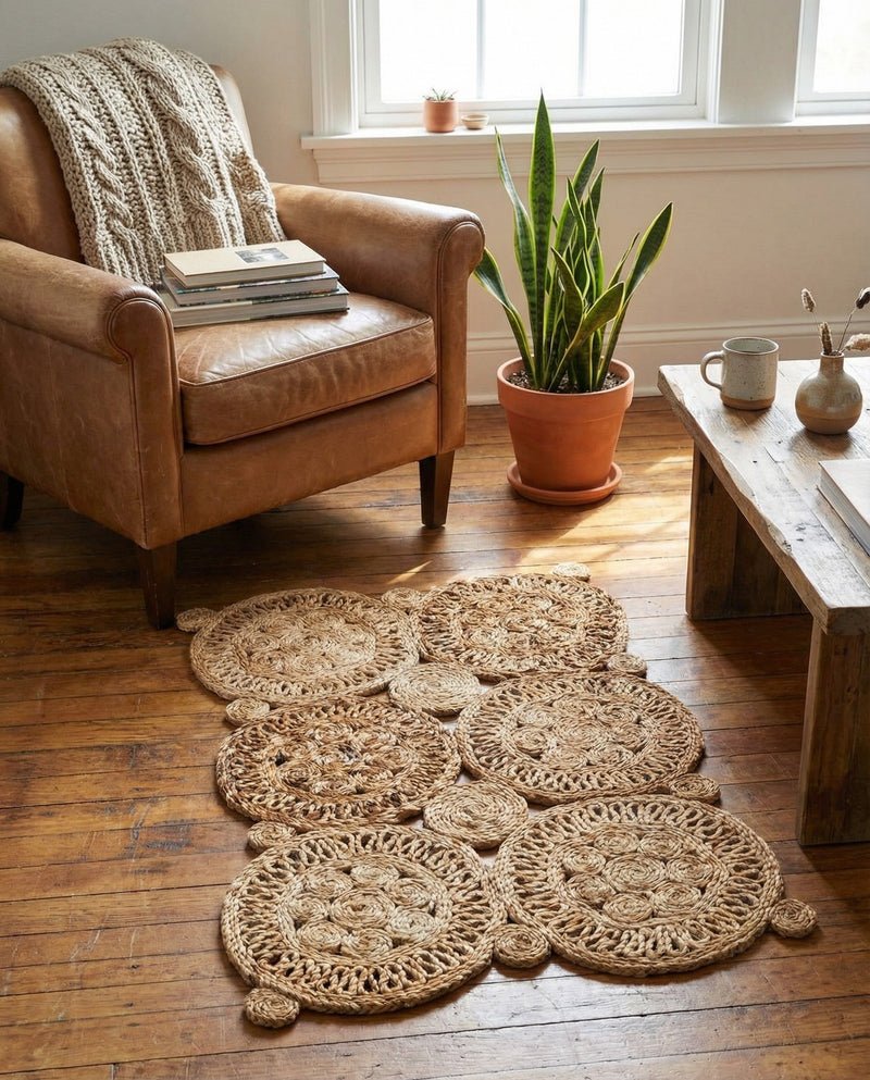 Woven Seaside Jute Collection Area Rug - Whittaker Rectangle Natural  lifestyle 5