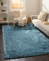 Eternal Plush Oasis Collection Area Rug -  Tranquility (Aegean Blue) Rectangle Aegean Blue  lifestyle 4