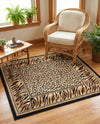 Savannah Sojourn Collection Area Rug -  Chobe Square Light Brown  lifestyle 71