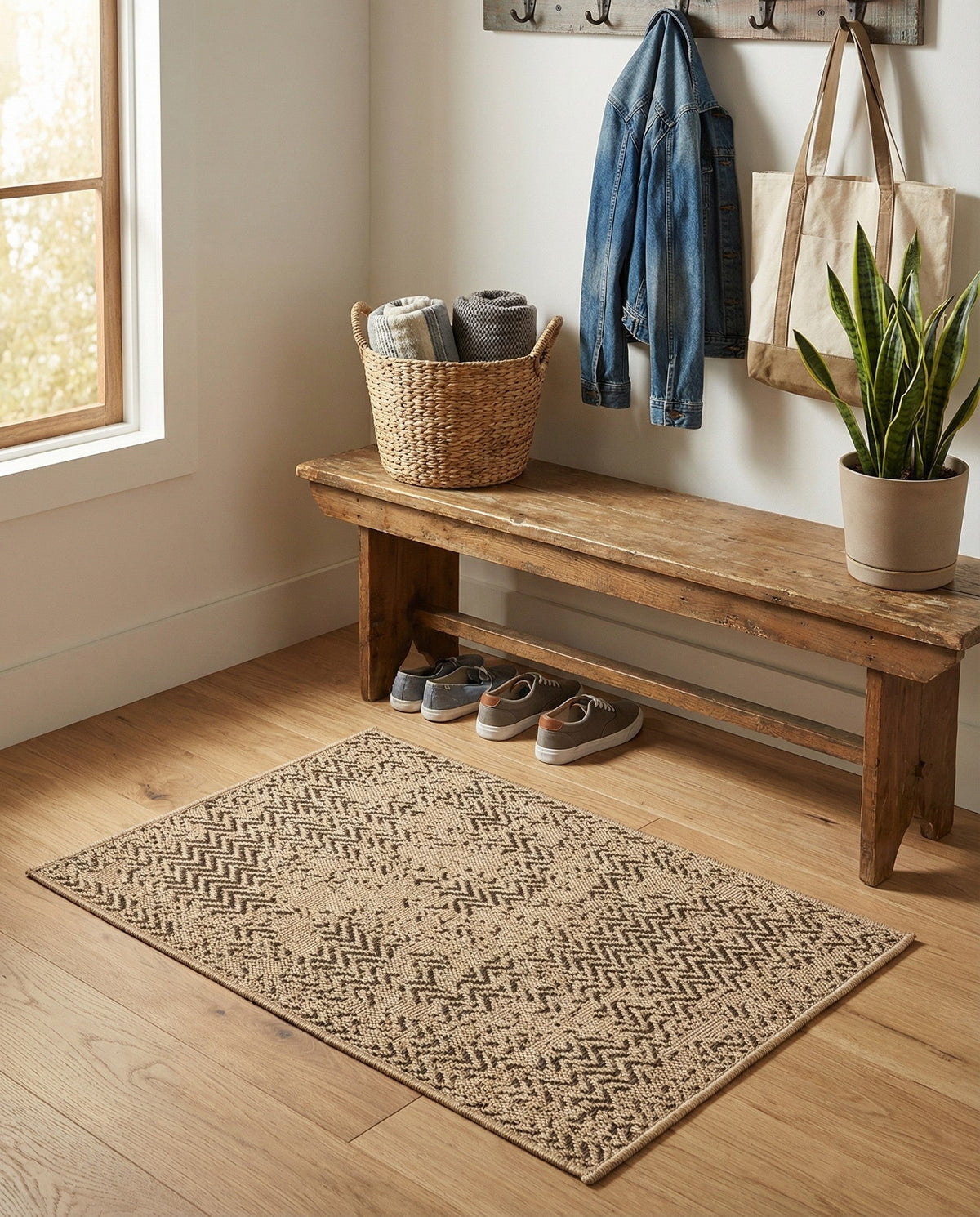 Sahara Sands Collection Area Rug -  Tanis Rectangle Natural  lifestyle 6